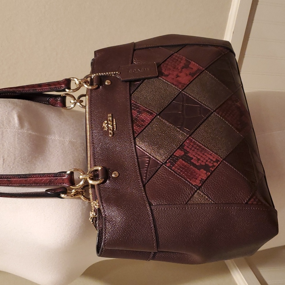 Coach Brown Patchwork Leather Tote - image 1